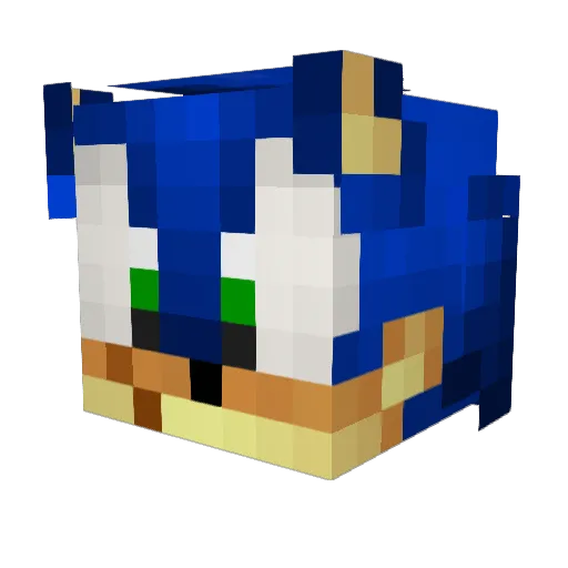 SonicGamer64derp Minecraft avatar head, 3D render