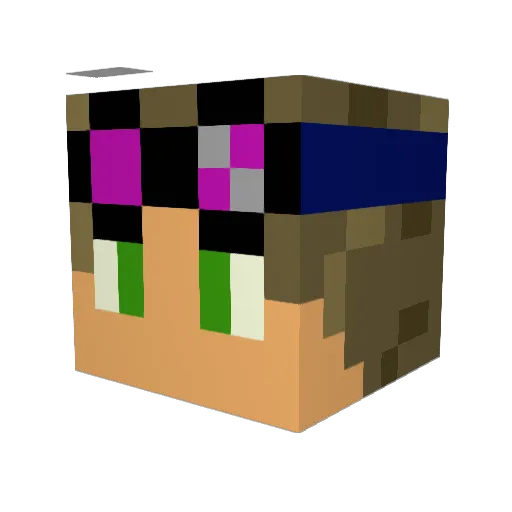 SonicGiovanni Minecraft avatar head, 3D render