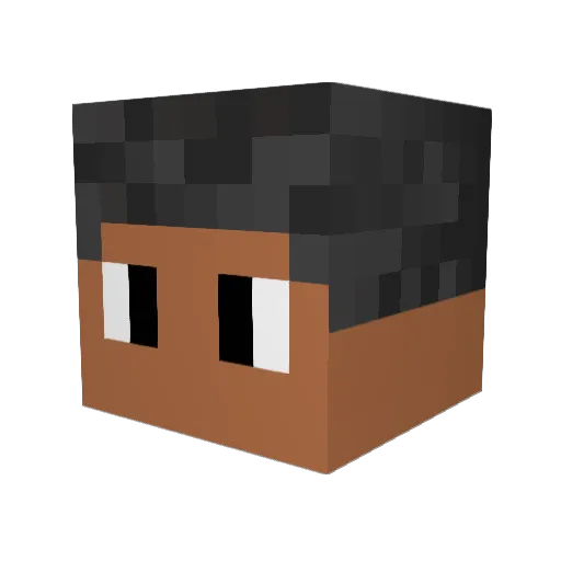 SonicLinker Minecraft avatar head, 3D render