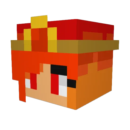SonicMarshmallow Minecraft avatar head, 3D render