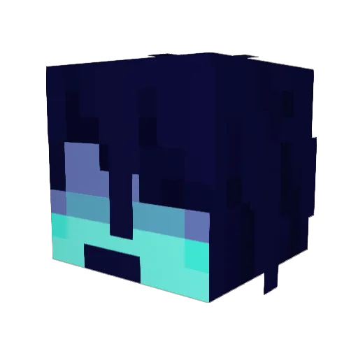 SonicMohawk Minecraft avatar head, 3D render