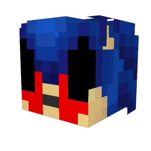 SonicNinjago Minecraft avatar head, 3D render