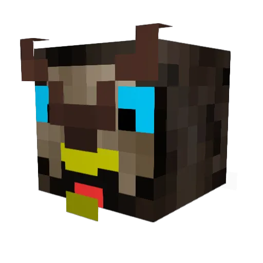 SonicOffline Minecraft avatar head, 3D render