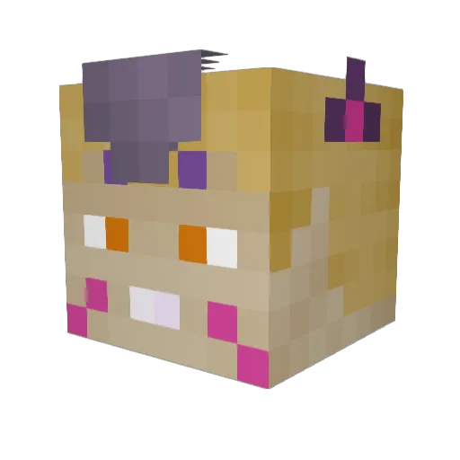 SonicRD64 Minecraft avatar head, 3D render