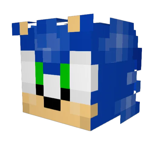 SonicSound321 Minecraft avatar head, 3D render