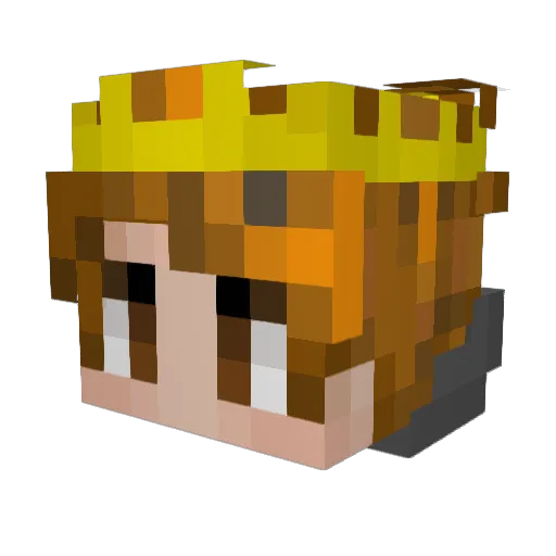 SonicSurge Minecraft avatar head, 3D render