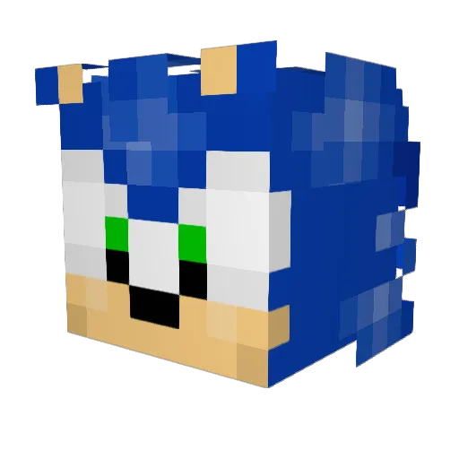 SonicSwagger Minecraft avatar head, 3D render