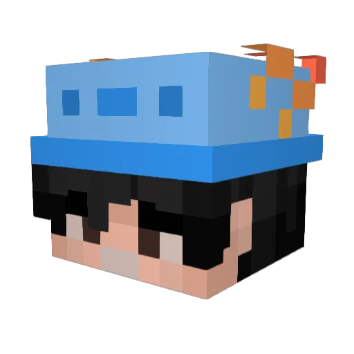 Sonicar Minecraft avatar head, 3D render