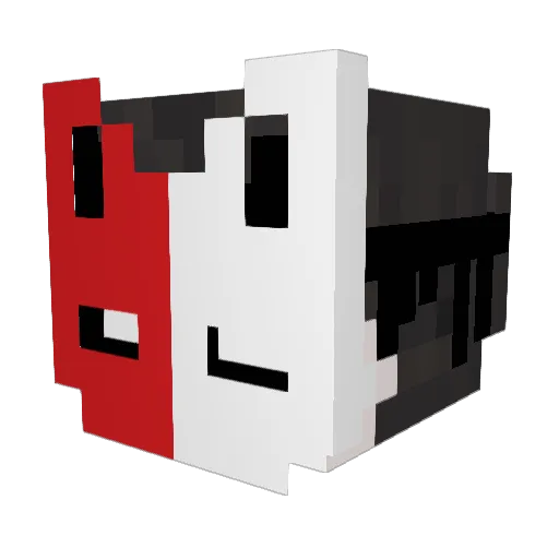 Soniix Minecraft avatar head, 3D render