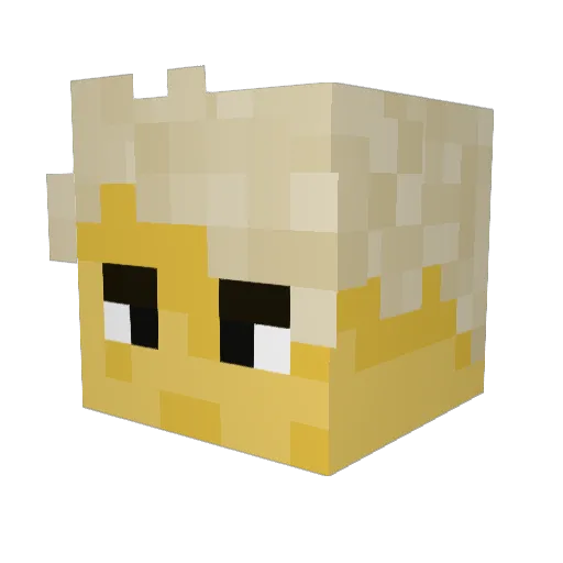 SonixHD Minecraft avatar head, 3D render