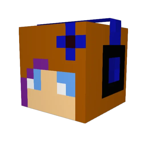 Sonix_Green Minecraft avatar head, 3D render