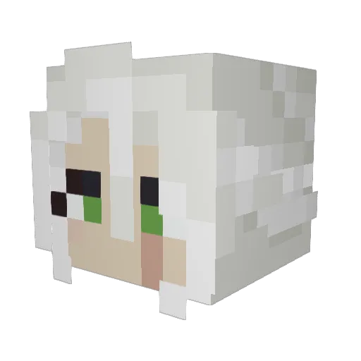 Soniya_ Minecraft avatar head, 3D render