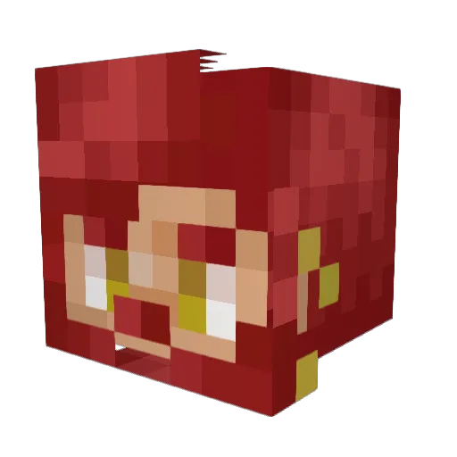 Sonnenaffe Minecraft avatar head, 3D render