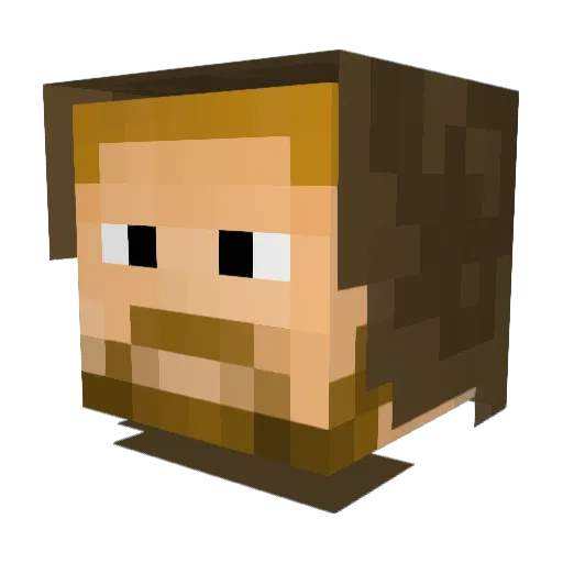Sonnenmoench Minecraft avatar head, 3D render