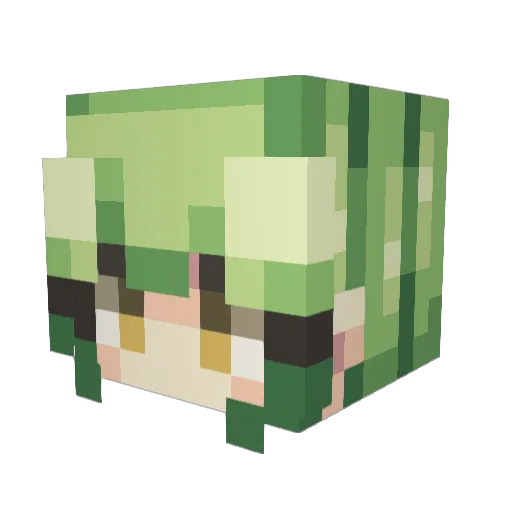 Sonner_ Minecraft avatar head, 3D render