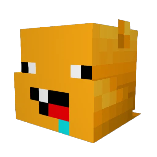Sonnespil Minecraft avatar head, 3D render