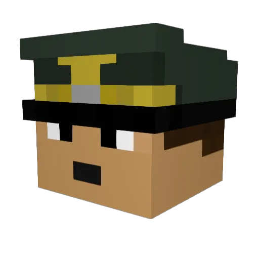 Sonney302 Minecraft avatar head, 3D render