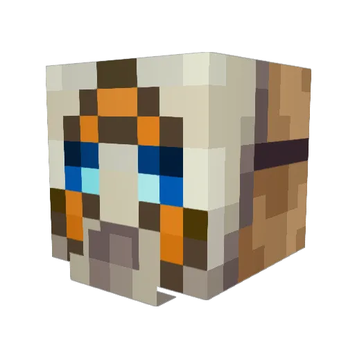 SonnyBoop Minecraft avatar head, 3D render