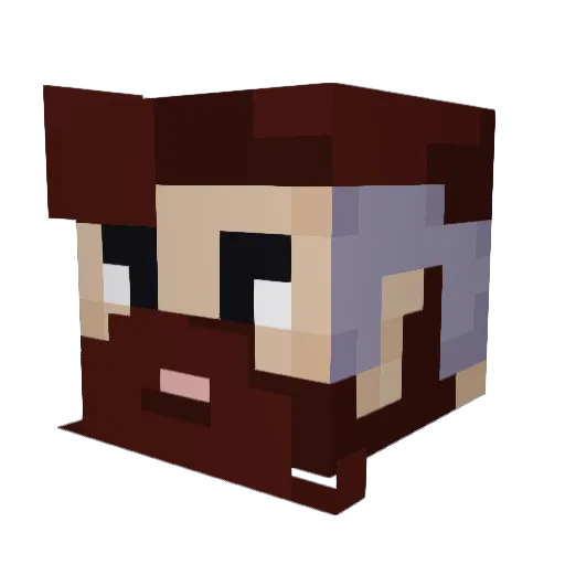 SonofStuffed Minecraft avatar head, 3D render