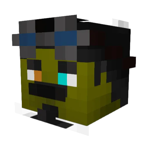 Sons00 Minecraft avatar head, 3D render