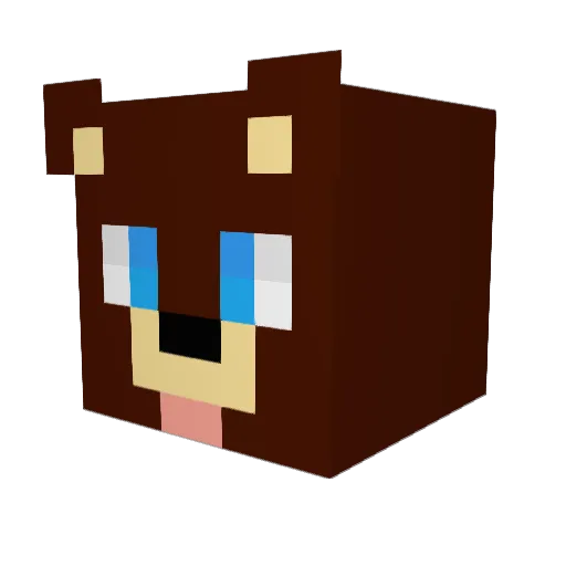 Sonun3 Minecraft avatar head, 3D render
