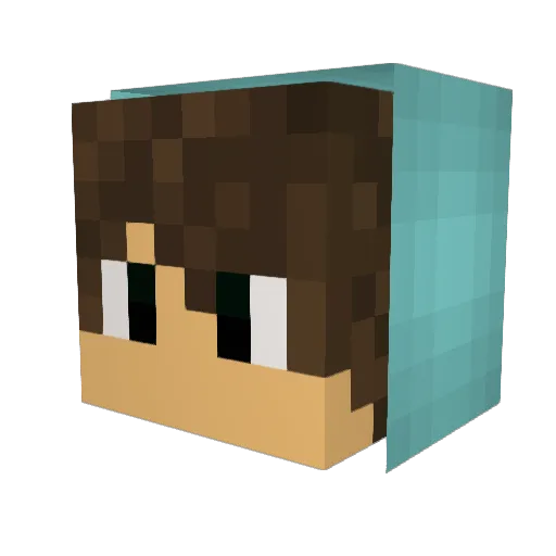 SonyPlaystation Minecraft avatar head, 3D render