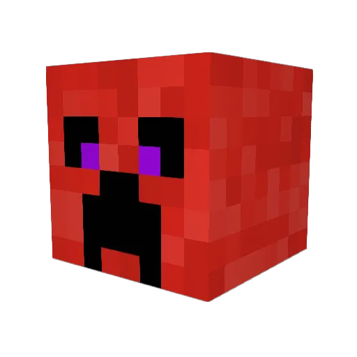 SonyTheHedgehog Minecraft avatar head, 3D render
