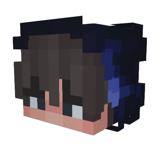 Sony_SmartTV Minecraft avatar head, 3D render