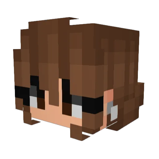 SonyaBest Minecraft avatar head, 3D render