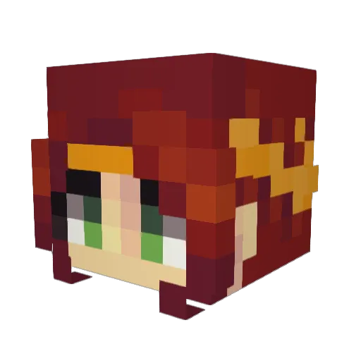 SonyaIsKazual Minecraft avatar head, 3D render