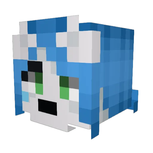 Sonya_Ice Minecraft avatar head, 3D render