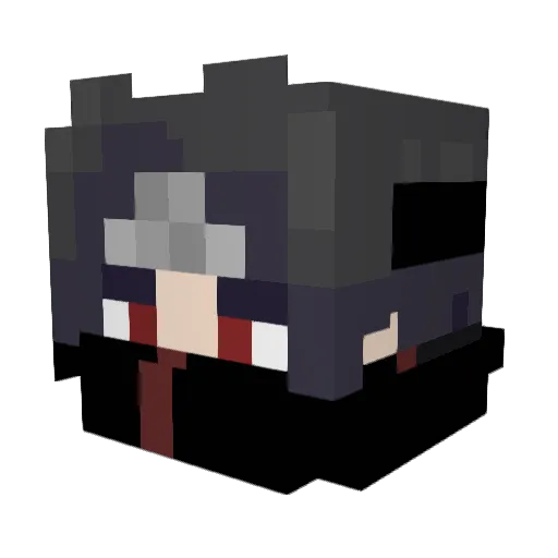 Sonzuku Minecraft avatar head, 3D render