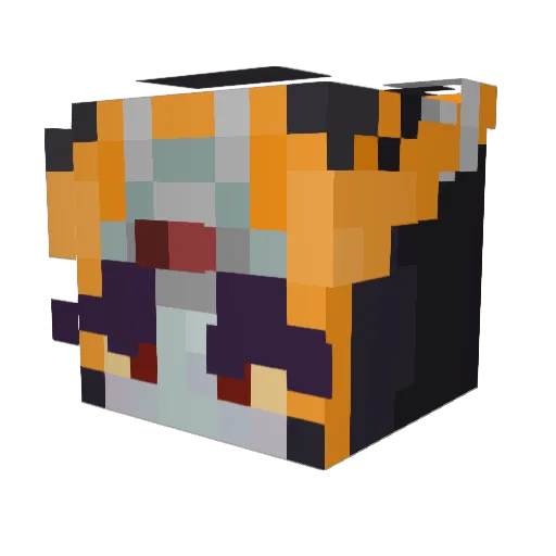 Soo Minecraft avatar head, 3D render