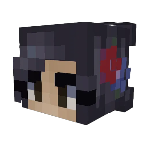 SoobsHa Minecraft avatar head, 3D render