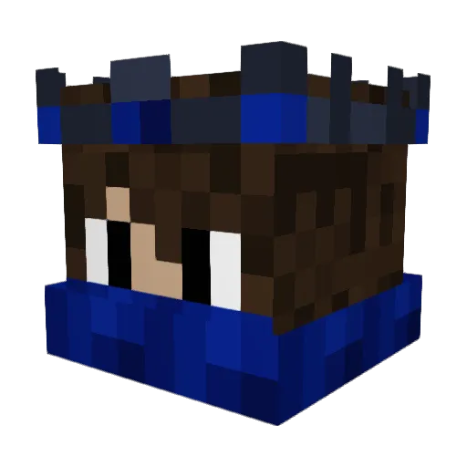 Soocarrier Minecraft avatar head, 3D render