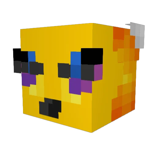 Soocker Minecraft avatar head, 3D render