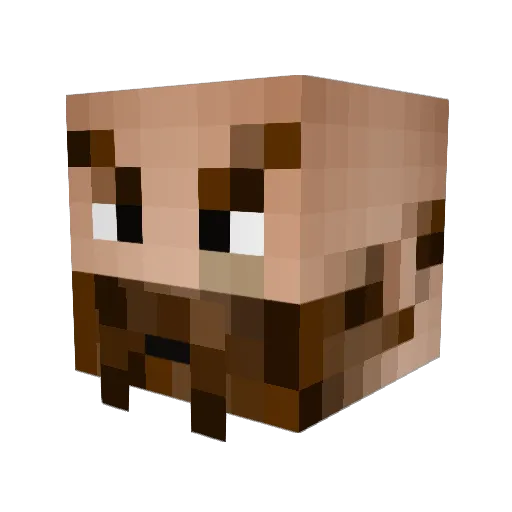 SoodaPop Minecraft avatar head, 3D render