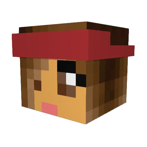 Sooe_04 Minecraft avatar head, 3D render
