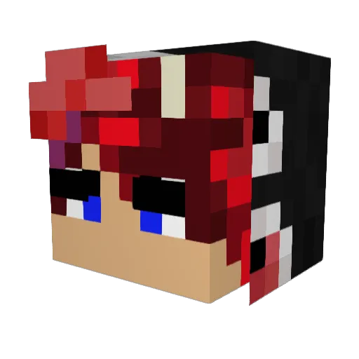 Soomiess Minecraft avatar head, 3D render