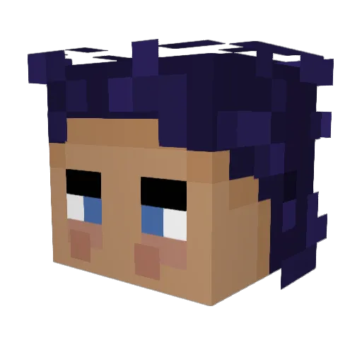 SoonG9 Minecraft avatar head, 3D render