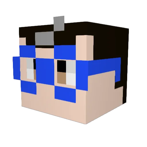 Sooniick Minecraft avatar head, 3D render
