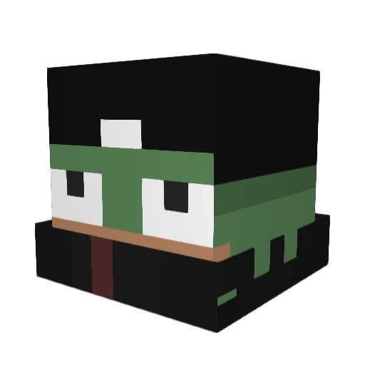 SoonjungCLUB Minecraft avatar head, 3D render