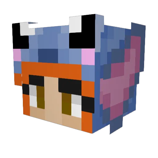 Soooosha Minecraft avatar head, 3D render