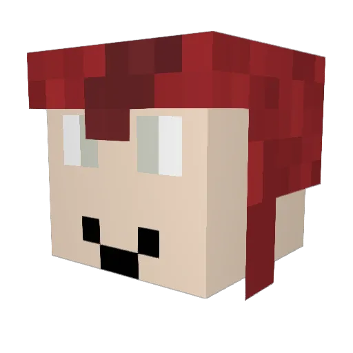 SoopBooi Minecraft avatar head, 3D render
