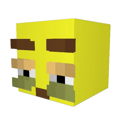 Sooq Minecraft avatar head, 3D render