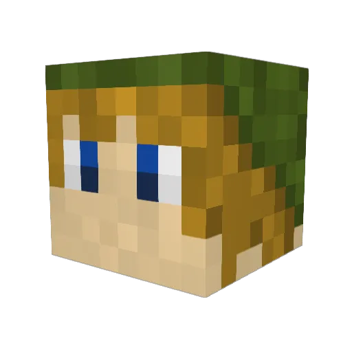 Sooter7 Minecraft avatar head, 3D render