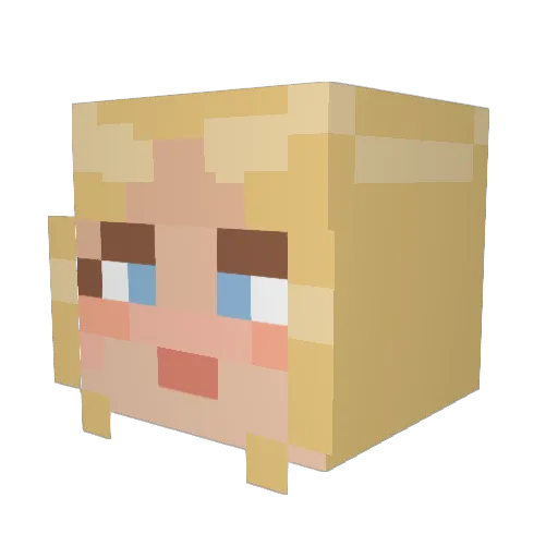 SootieSoot Minecraft avatar head, 3D render