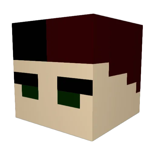 Soouuppp Minecraft avatar head, 3D render