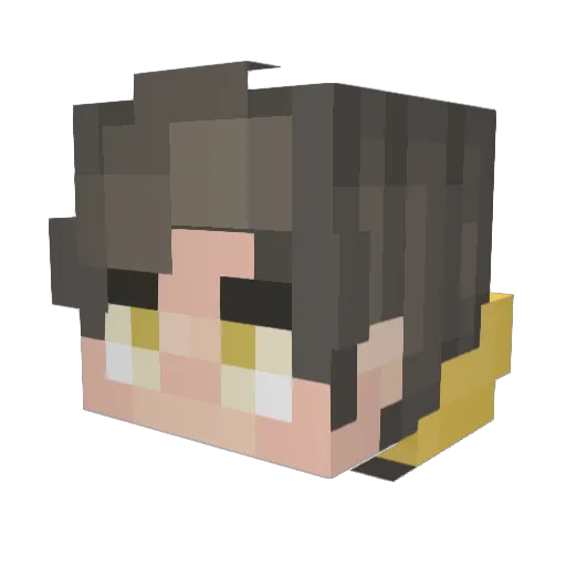 Sop_dev Minecraft avatar head, 3D render