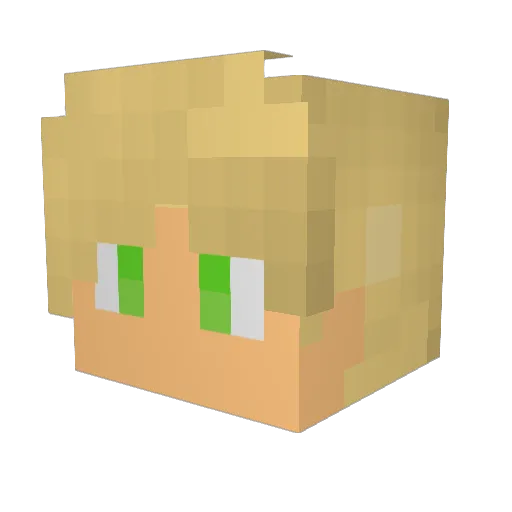 SopaMateus Minecraft avatar head, 3D render